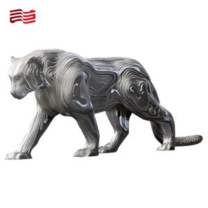 Wholesale Regional Feature Europe Artistic Installation with Life-size Bronze Leopard Sculpture from china suppliers