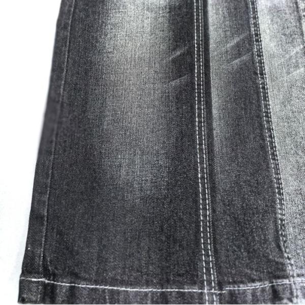 Style TWILL Spandex Stretch Black Denim Fabric 11.3oz Eco-Friendly