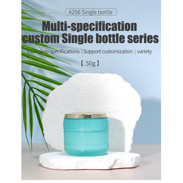 Collar Material Acrylic Double Wall Lotion Jar Round Cap Container for Face Cream and Eye Cream