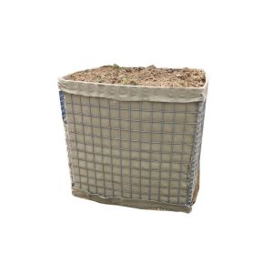 China Hot Dipped Galvanized Welded Gabion Baskets Sand Color Anti - Explosion Wall on sale