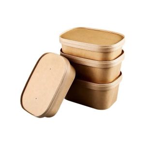 Wholesale Food Grade 500ml Rectangular Paper Boxes And Lids For Branding from china suppliers