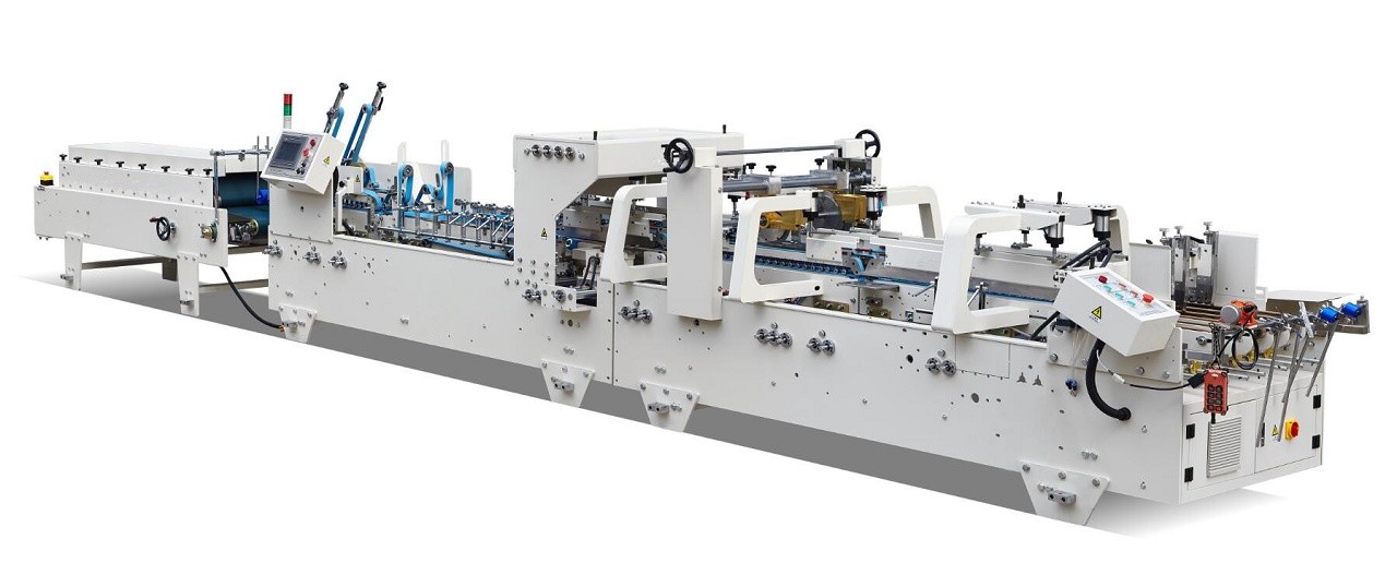 Automatic Shoe Box Pasting Machine, Shoe Box Folding + Gluing