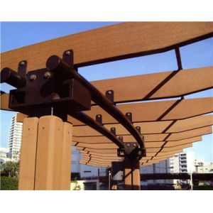 Temperature Resistant WPC Pergola UV Resistance Garden Wooden Covered Pergola