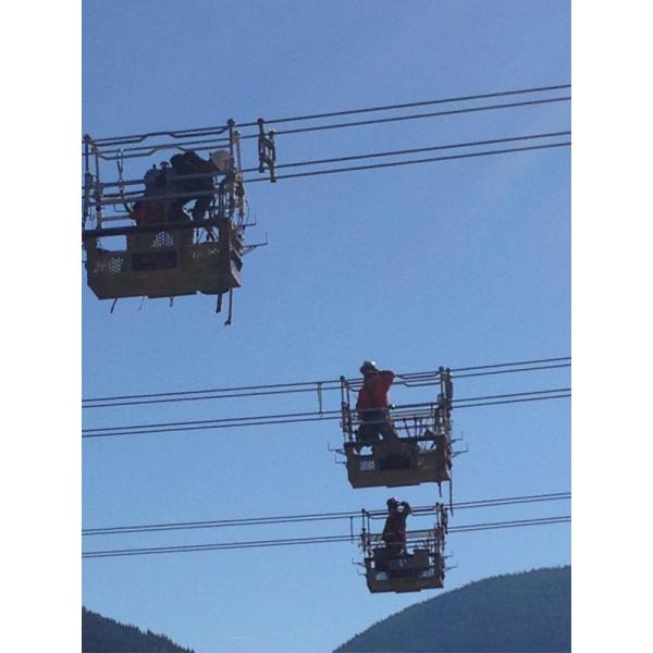 Chrome Plated Three Bundle Conductors Line Cart for Overhead Lines Conductor Inspection