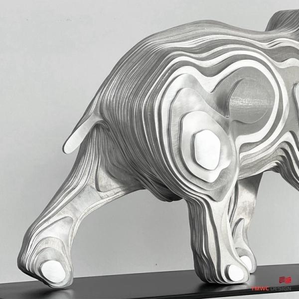 Custom Metal Animal Statue Life-Size Bronze Elephant Sculpture Made of Stainless Steel