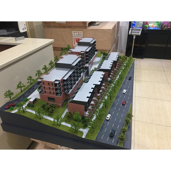 Acrylic Material Exhibition 3D Model Plywood Packing With Landscape