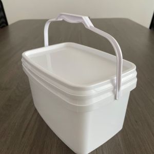 3L Square Bucket Pail with Blue Silk Screen/Heat Transfer/IML Printing