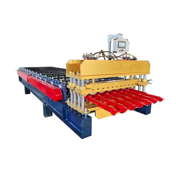 Quality 1.2m Roofing Sheet 3Phase Step Tile Roll Forming Machine Servo Motor for sale