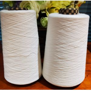 China Raw White Recycle Polyester Thread 30S/3 With GRS Certificate on sale