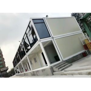 Glass Curtain Wall Steel Structure Prefabricated Container Home
