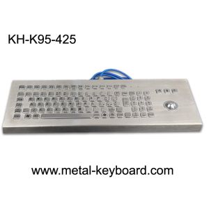 Rugged Desktop Metal Industrial Keyboard With Trackball