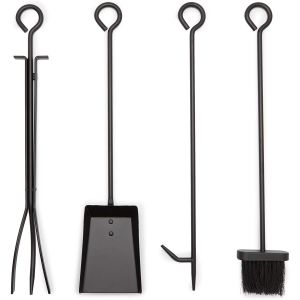 Firewood Rack with 4 Fireplace Tools Fireplace Log Holder for Indoor and Outdoor