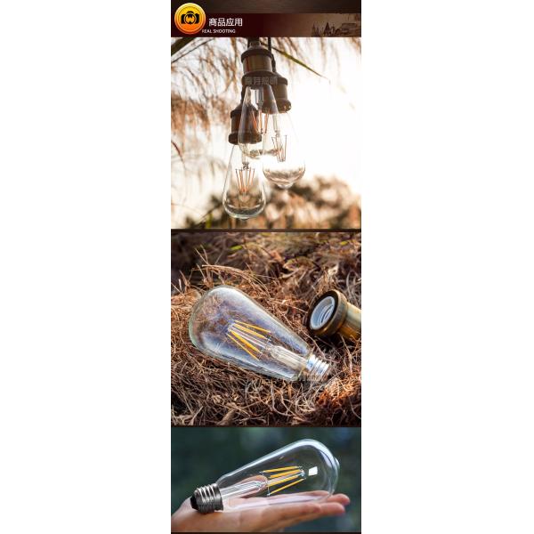Dimmable 4W 6W 8W E27 LED ST64 Filament Bulb light Vintage Glass lamp home lighting Warm white/Nature white 110V/ 230V