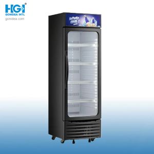220 - 240V Upright Showcase Cooler With Power Supply 310L Beverage Display