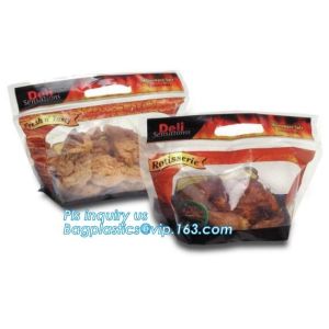 High temperature hot roast chicken bag grilled chicken stand up bag with handle,