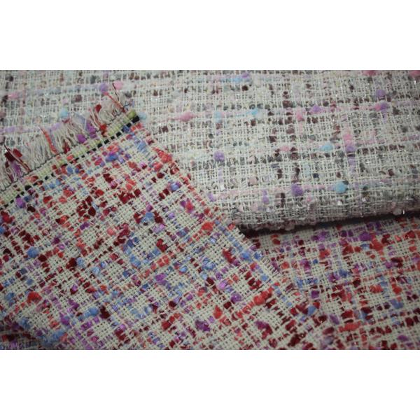 2024 New Factory Wholesale Spot Color Multi-coat Tweed Woolen Polyester Fashion Decorative Fabric for Bag Women's Coat Clothing