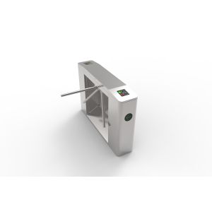 Pedestrian Waist Height Access Control Turnstile Barrier Stainless Steel 1.5mm