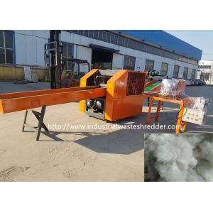 Rebonded Foam Rag Cutting Machine Connect With Opener Machine Open Pieces Into