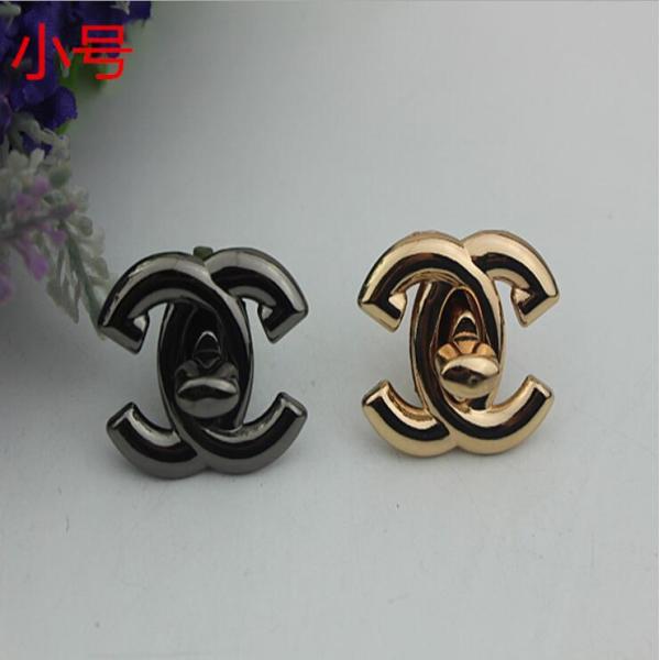 Factory Cheap Price Nickle Free Plating Gunmetal Color Metal Twist Turn Lock For Handbags