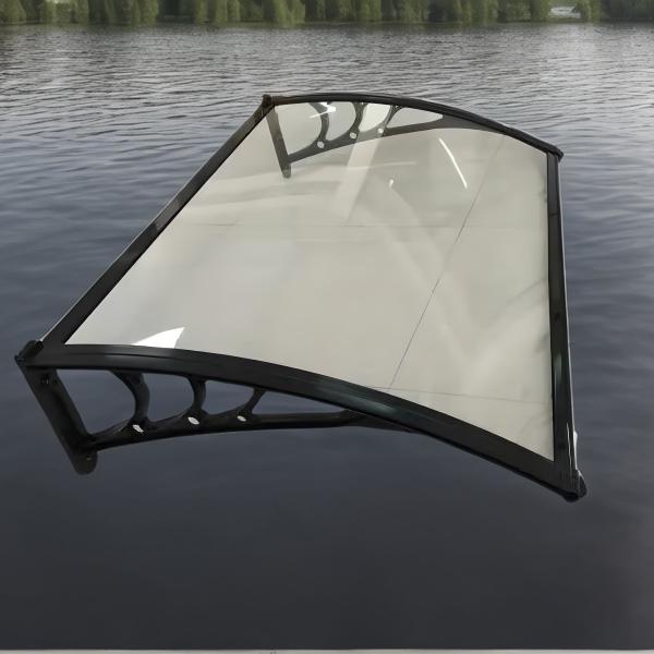 Quality Weather Resistant Polycarbonate Window Awning with Plastic or Aluminum Awning Bracket for sale