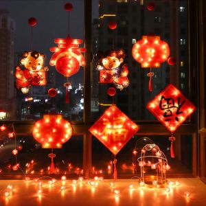 2022 Spring Festival Led Hanging Lights Interface Window Cup Suction Lantern