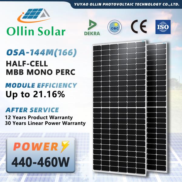 445W 450W 455W 460W Mono Solar Panel Half Cell Solar Panel Kit For Homes