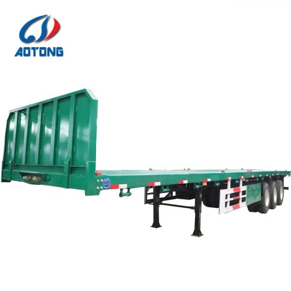 11.00R20 2 Axle 20ft Container Chassis 3 Axle 40ft Flat Bed Trailer with Front