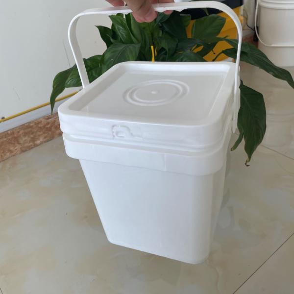 Industrial Plastic Bucket with Handle Lid Multi-function Square Bucket