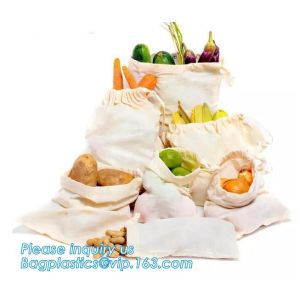 Simple Ecology washable and reusable Cotton Mesh Produce Bag for vegetable and