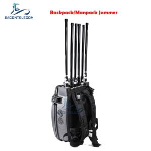 8 Channels Manpack Jammer 20-3000mhz 120watts 100m Radius Built In Battery