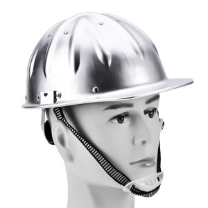 4 Points Metal Shell Silver Lightweight Safety Helmet For Electrical Work OEM