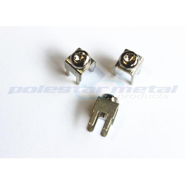 Custom 6-32 x 1/4" Brass Nickel Plated PCB Screw Terminal With Color Head