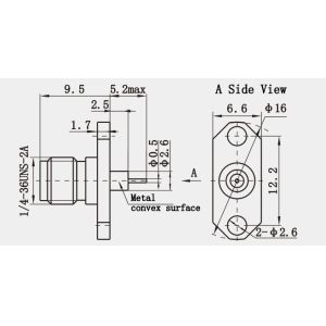 K Type K2.92mm Female Stainless Steel RF Coaxial Connector With Microstrip
