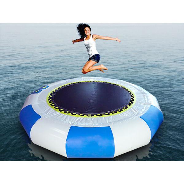 Outdoor Floating Inflatable Water Toys Trampoline With Metal Structure And Spring