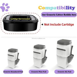 Odor Control Cat Litter Refill Bags 4.5m / 6.5m/8m Litter Locker Refill Cassette