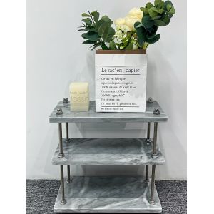 Wholesale Multi Tier Marble Shelf Table Custom Craft Marble High Durability from china suppliers