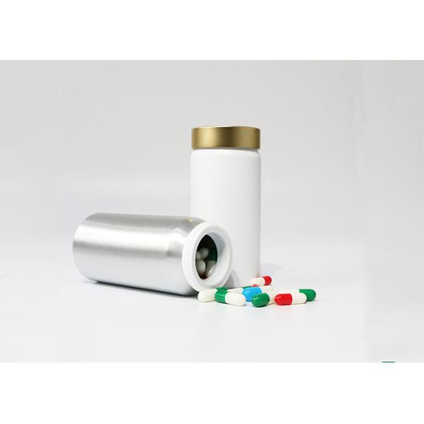 Quality SGS Lightweight Reusable CRC Cap 250g Aluminum Pill Bottle Holder for sale