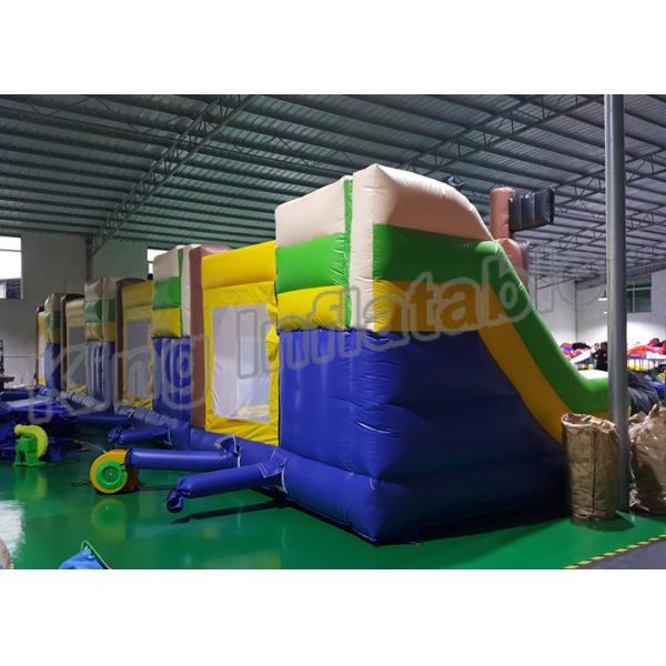 Outdoor Playground Pirate Inflatable Kids Jumping Castle Yellow And Blue