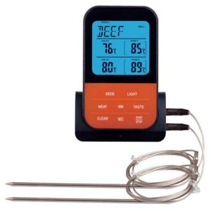 Dual Probe Remote Control Wireless Food Thermometer 30 Meters Remote Range