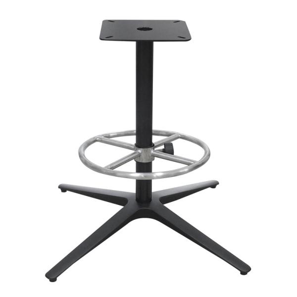 Modern Metal Bar Stool Accessories With Spray Black Color Stylish Square Plate