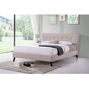Single Linen Upholstered Bed SGS Certification Long Working Lifespan