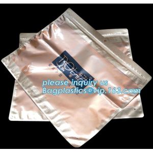 flat fresh food/dry food aluminium foil pop corn zipper bag, Zip lockkk Storage