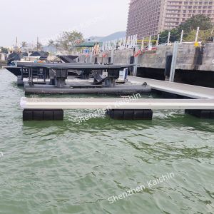 Customized Marine Finger Pontoon Long HDPE Floats with WPC Decking