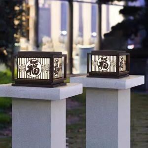50000 Hour Working Lifetime Solar Outdoor Garden Pillar Light for Courtyard