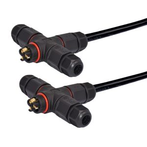 LED 3 Pin Connector IP67 Waterproof Cable Junction Cross Type 4 Way Wire