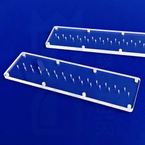 Custom Glass Round Frosted Shaped Plate Laser Perforated Quartz Disk Quartz