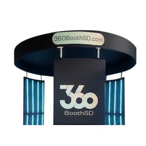 360 Photo Booth Enclosure Backdrop With LED Light Portable