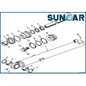 87440117 Bucket Tilt Cylinder Seal Kit Replacement Kit For Heavy Equipment 721E