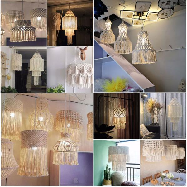 Nordic Bohemian chandelier creative living room LED lamp kitchen bedroom cotton lamp(WH-VP-227)