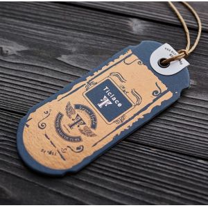 Fluorescent Recycled Cardboard Swing Tags Custom Logo Gravure Printing